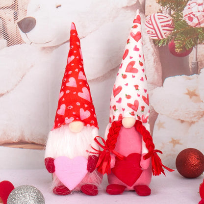 Valentine Gnome Dolls, 2PCS, Handcrafted Plush Decorations, Valentine'S Day Decor