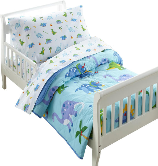 Kids Cotton Toddler Comforter – Soft & Lightweight, Fits Standard Crib Mattress - Dinosaur Land