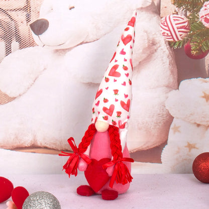 Valentine Gnome Dolls, 2PCS, Handcrafted Plush Decorations, Valentine'S Day Decor
